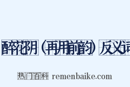 醉花阴（再用前韵）反义词是什么意思的图片